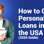 “Person applying for personal loan online in the USA using laptop”